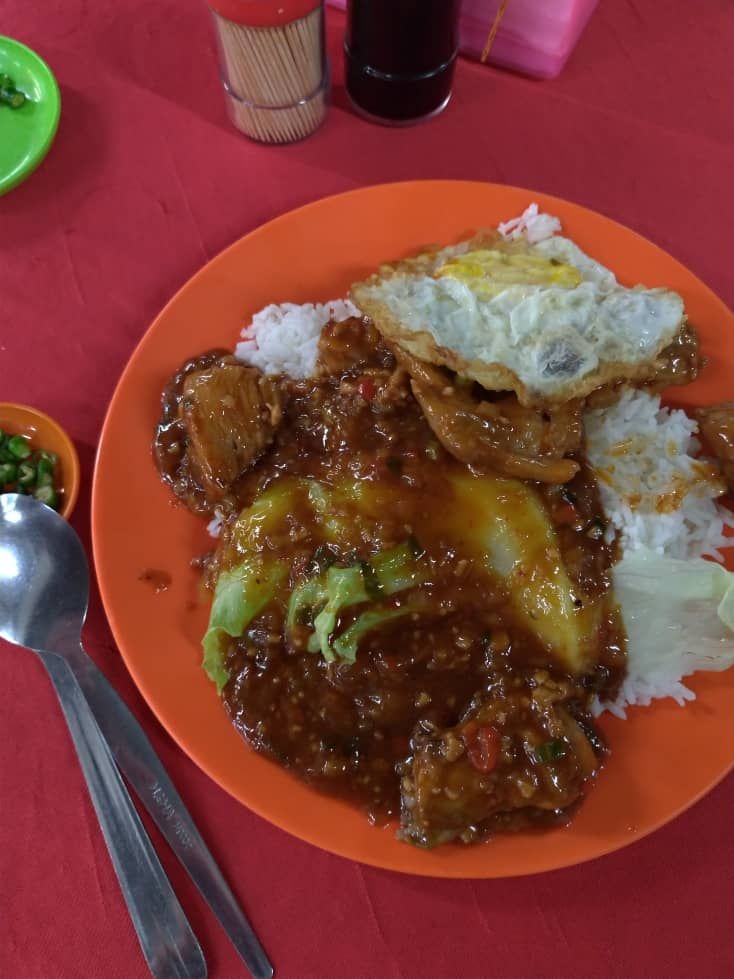 蚝油焖鸡饭 Oyster Sauce Stewed Chicken Rice
